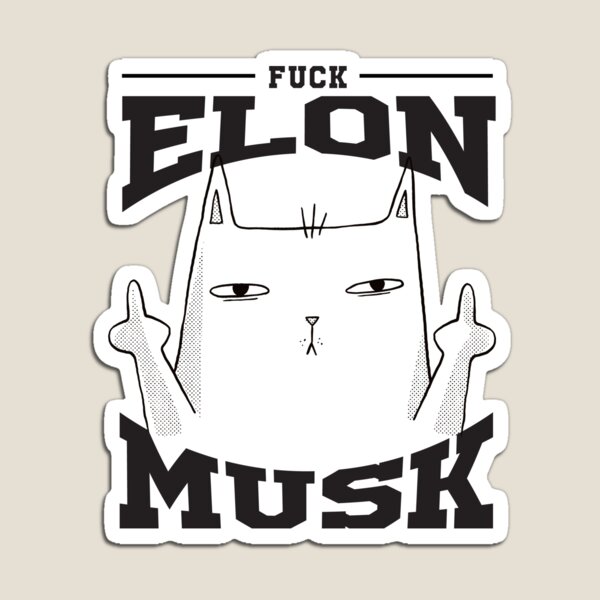 Vista previa del artículo con la obra «A la mierda Elon Musk», diseñado y vendido por GraphismCats.