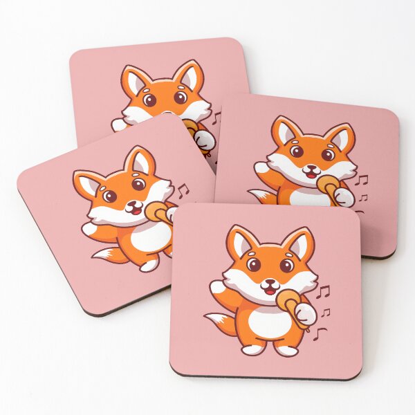 Item preview, Cute baby fox singing designed and sold by Tobasiano.