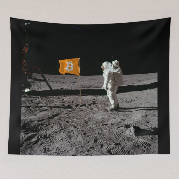 Item preview, Bitcoin Moon Landing designed and sold by AndreMonthy.