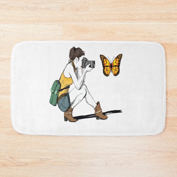 Item preview, Photograrphy Girl takes a pic of a Butterfly free to choice.. designed and sold by AVOGATO KITTY KAT  CAT.