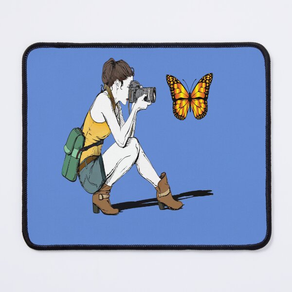 Item preview, Photograrphy Girl takes a pic of a Butterfly free to choice.. designed and sold by AVOGATO KITTY KAT  CAT.