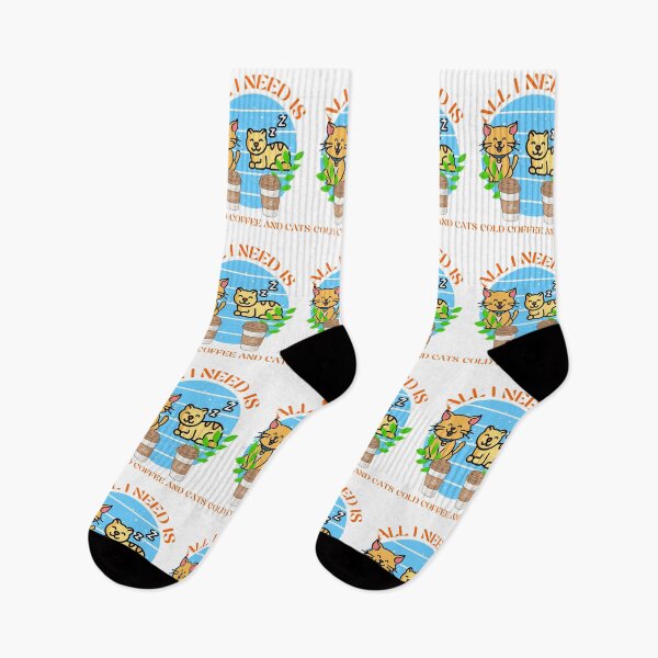 Item preview, all i need is cats and cold coffee, coffee lovers, cats lovers designed and sold by Trucker10.