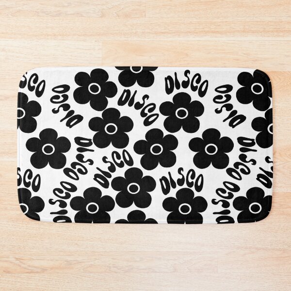 Item preview, White And Black Groovy Disco 70s Retro Flowers designed and sold by SunnyBrand.