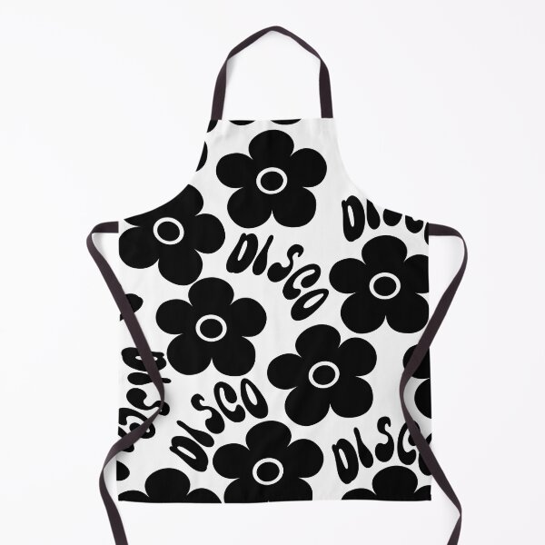 Item preview, White And Black Groovy Disco 70s Retro Flowers designed and sold by SunnyBrand.