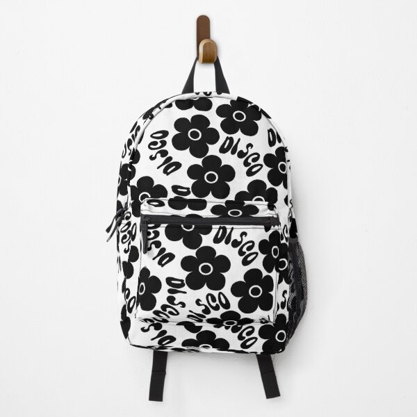 Item preview, White And Black Groovy Disco 70s Retro Flowers designed and sold by SunnyBrand.