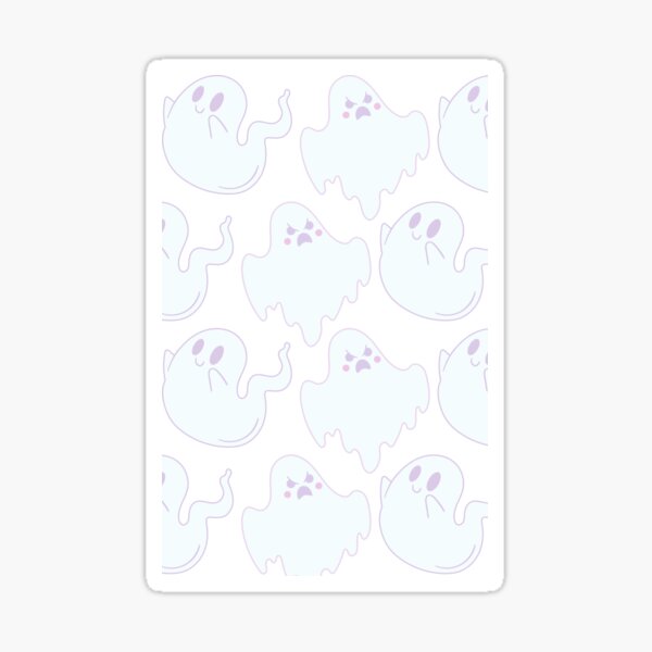 "Pastel Ghostly Halloween" Sticker for Sale by Madhattermegs Redbubble