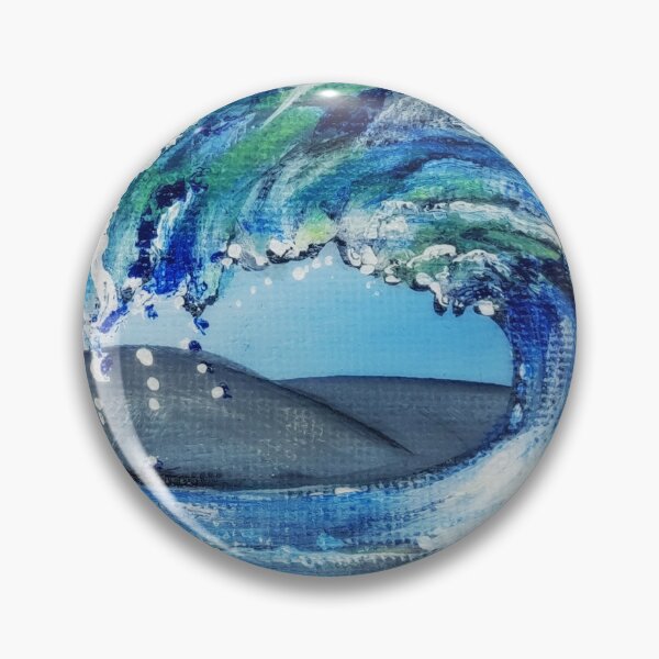 Item preview, Painting Wave Overthrow, an enchanting painting of a wave with green & blue colors designed and sold by Anke Franikowski.