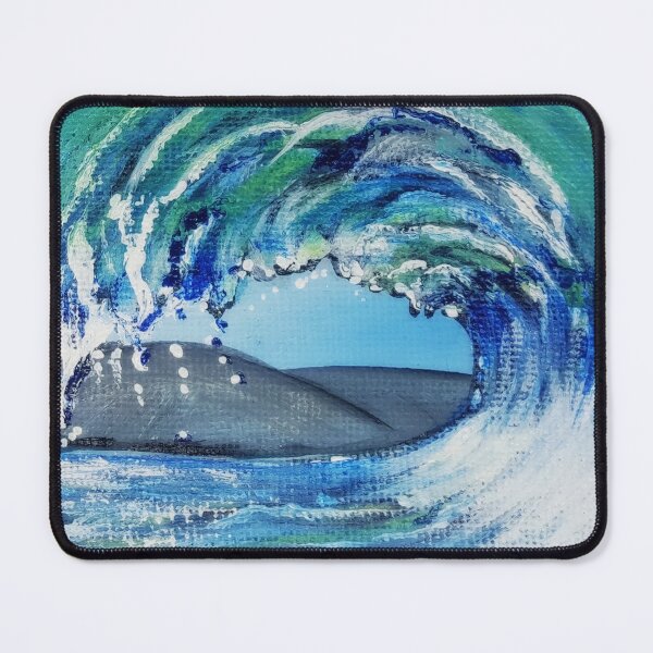 Item preview, Painting Wave Overthrow, an enchanting painting of a wave with green & blue colors designed and sold by Anke Franikowski.
