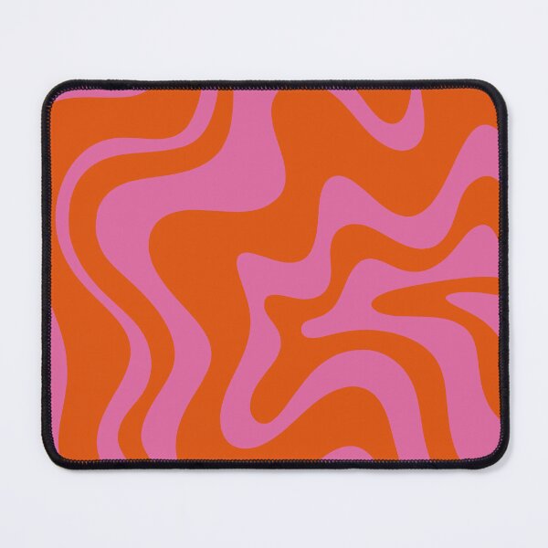 Item preview, Retro Liquid Swirl Abstract Pattern in Red Orange and Hot Pink designed and sold by kierkegaard.