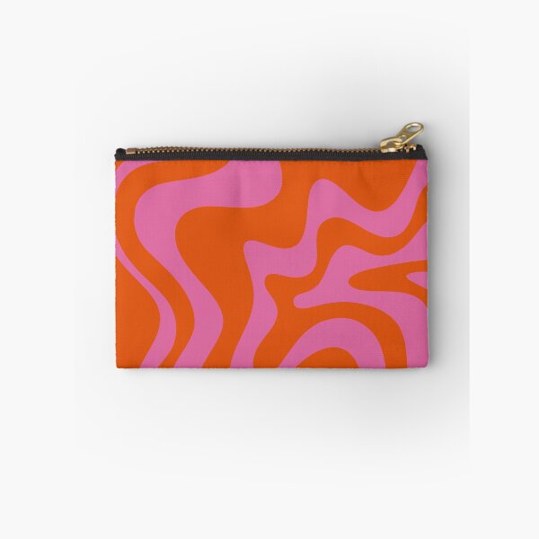 Item preview, Retro Liquid Swirl Abstract Pattern in Red Orange and Hot Pink designed and sold by kierkegaard.