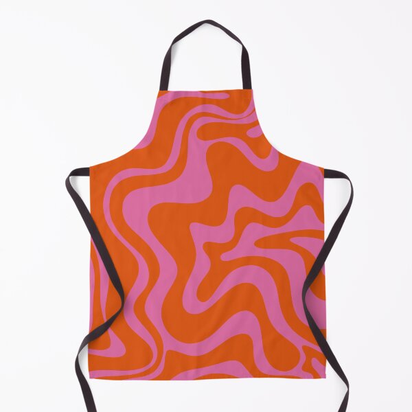 Item preview, Retro Liquid Swirl Abstract Pattern in Red Orange and Hot Pink designed and sold by kierkegaard.