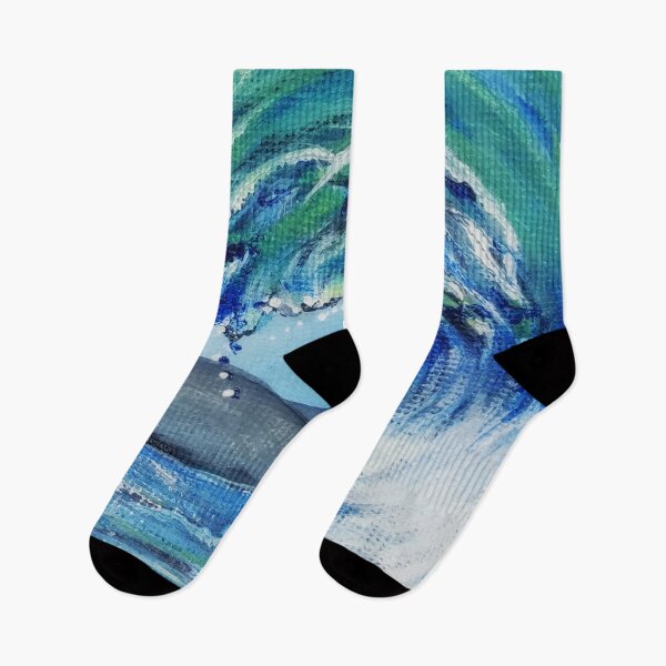 Item preview, Painting Wave Overthrow, an enchanting painting of a wave with green & blue colors designed and sold by Anke Franikowski.