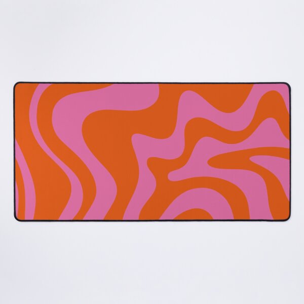 Item preview, Retro Liquid Swirl Abstract Pattern in Red Orange and Hot Pink designed and sold by kierkegaard.
