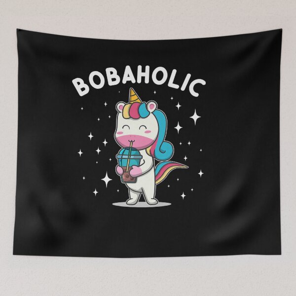 Item preview, BOBAHOLIC UNICORN KAWAII CUTE BUBBLE MILK BOBA TEA designed and sold by sobriowslen.