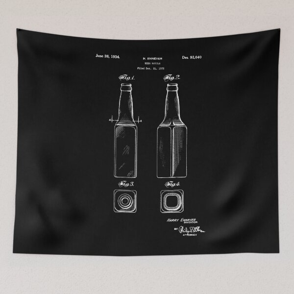 Item preview, Beer Bottle Patent (White Version) designed and sold by Aliasandco.