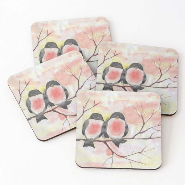 Item preview, Two Bullfinches on a Snowy Day designed and sold by mila-ola.