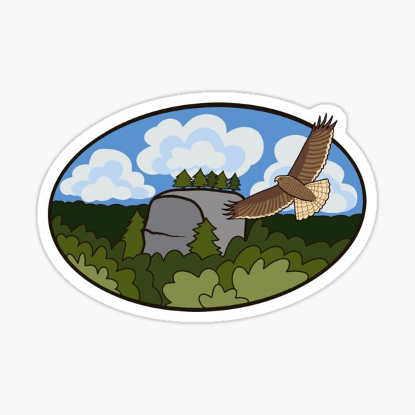 Courthouse Rock with hawk Sticker