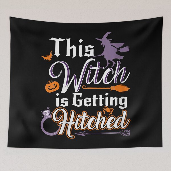 Item preview, Womens This Witch Is Getting Hitched Halloween Engagement Wedding V-Neck designed and sold by MarkMille76.