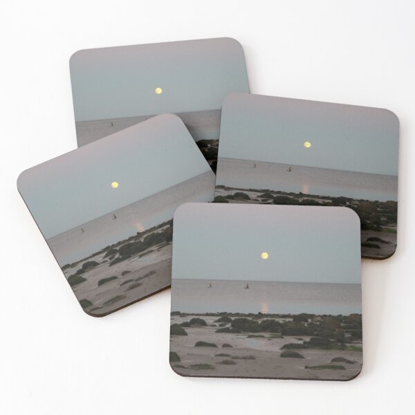 Item preview, paddleboarders under full moon designed and sold by nocturniart.