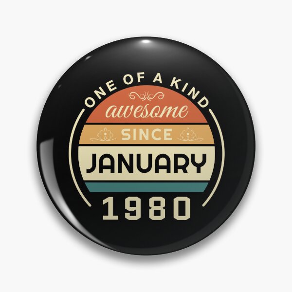 Item preview, Vintage January 1980 badge designed and sold by Palteeshop.