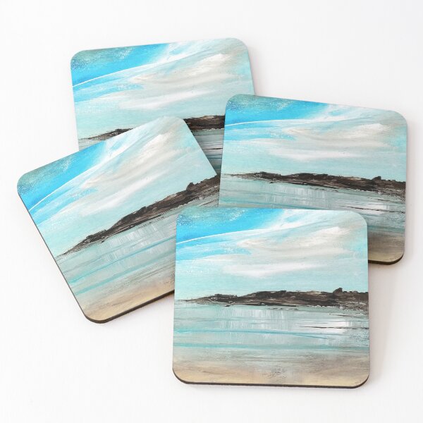 Item preview, A painted seascape, clouds & sea painted on wood designed and sold by Anke Franikowski.