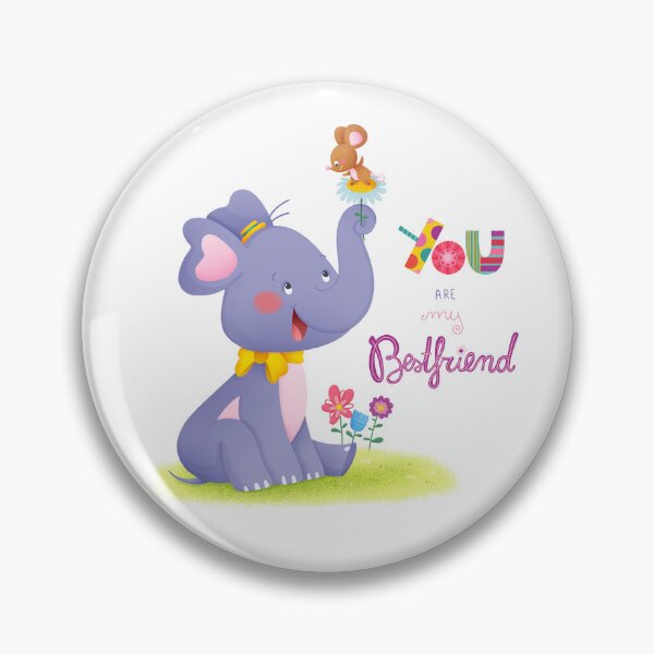 Item preview, cute elephant and little mouse best friends designed and sold by Angela Sbandelli.