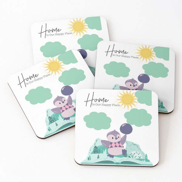 Item preview, Home is our Happy Place - book lover - North Pole landscape, Cute Penguin playing with a ball designed and sold by Mechanical-Artt.