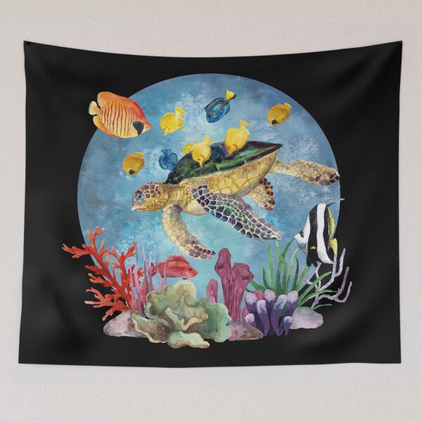 Item preview, Watercolor Sea Turtle designed and sold by virillanissa.