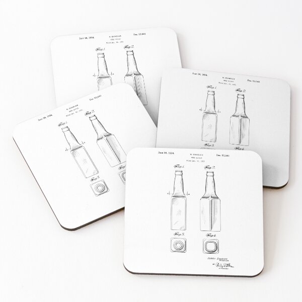 Item preview, Beer Bottle Patent (Black Version) designed and sold by Aliasandco.