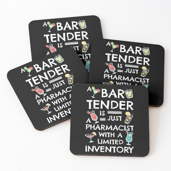 Item preview, A bartender is just a pharmacist with a limited inventory designed and sold by Happy Puppy Print On Demand.