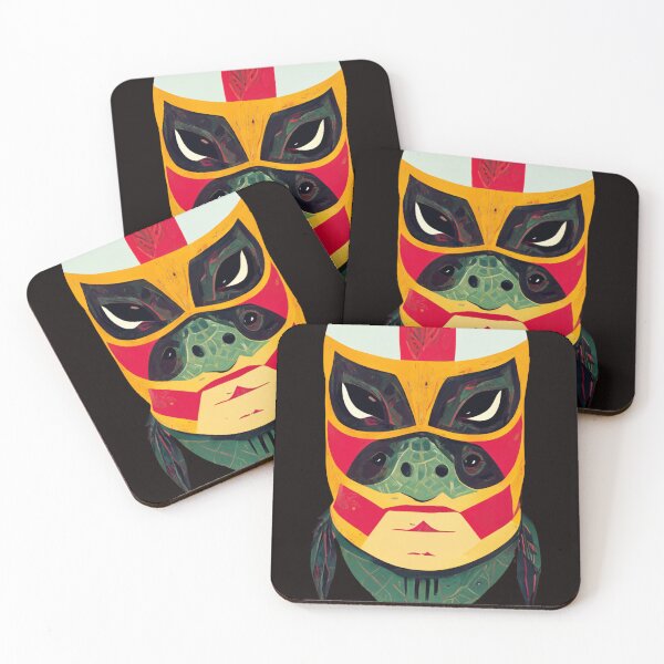 Item preview, Tortuga Lucha Portrait of Turtle Luchador designed and sold by PlanetaLucha.