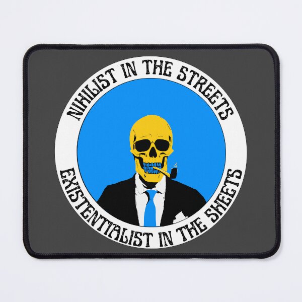 Artikelvorschau, Nihilist In The Streets, Existentialist In The Sheets Pop Art Skull entworfen und verkauft von PVSKI.