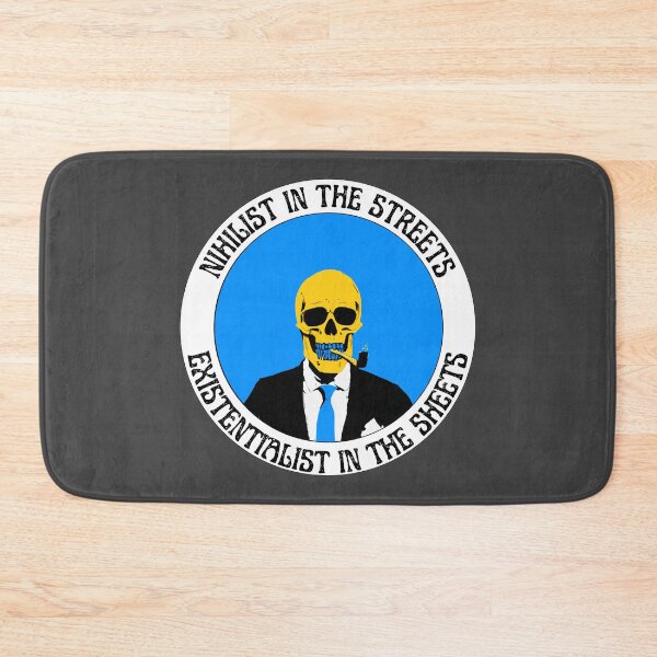 Artikelvorschau, Nihilist In The Streets, Existentialist In The Sheets Pop Art Skull entworfen und verkauft von PVSKI.