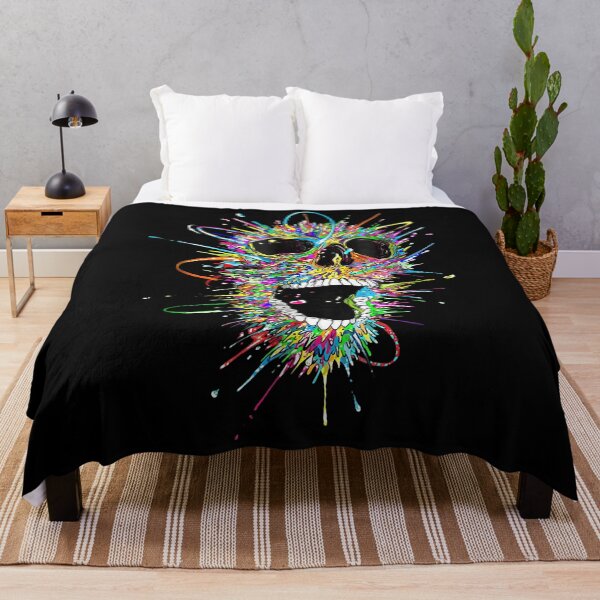 Item preview, Colorful Melting Skull Art Graphic Halloween TShirt-fs8 designed and sold by AmyShort54.