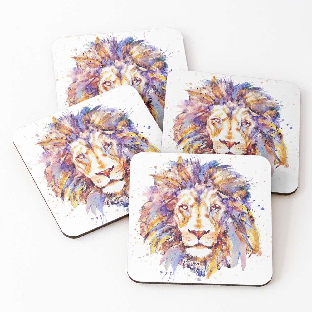 Lion Head Coasters (Set of 4)