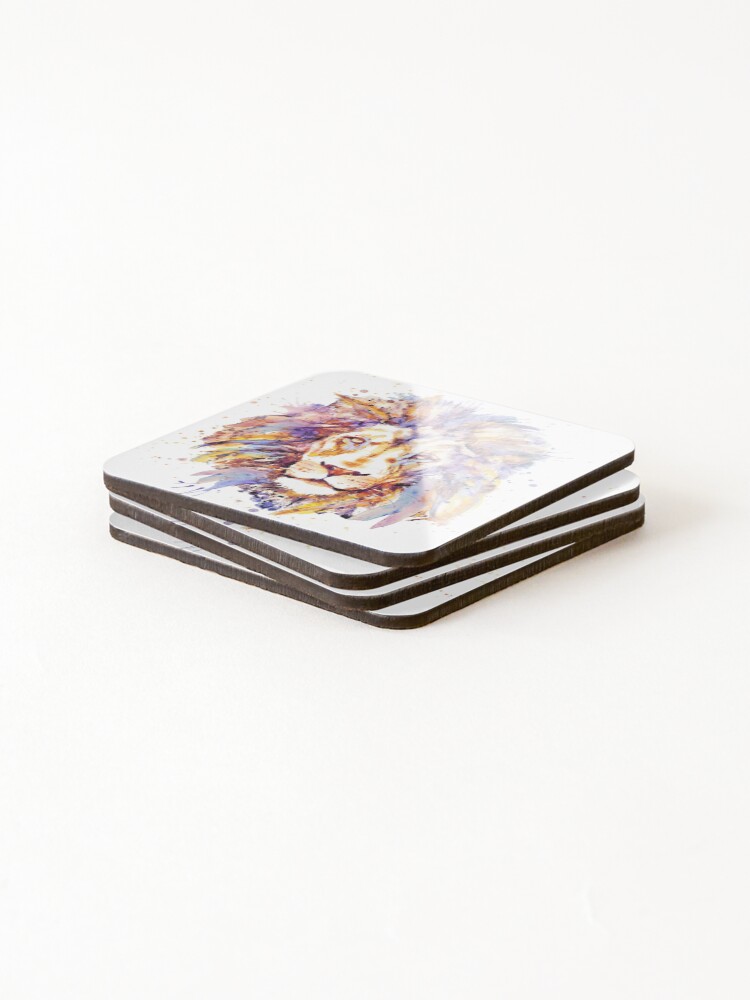 Alternate view of Lion Head Coasters (Set of 4)