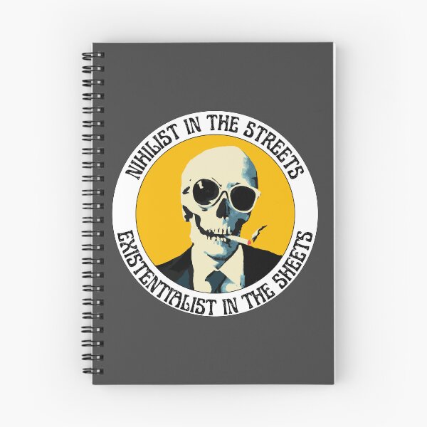 Aperçu de l'œuvre Nihilist In The Streets, Existentialist In The Sheets Pop Art Skull créée et vendue par PVSKI.