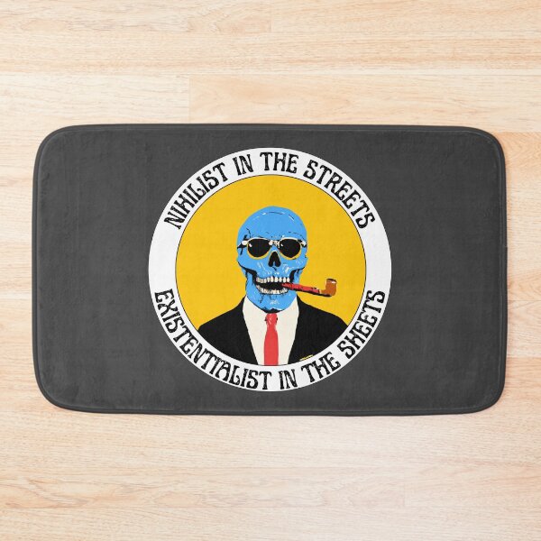 Artikelvorschau, Nihilist In The Streets, Existentialist In The Sheets Pop Art Skull entworfen und verkauft von PVSKI.