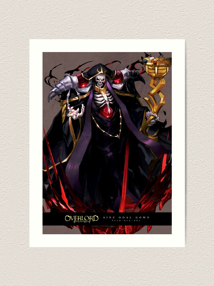 Best Anime Characters Overlord Ainz Ooal Gown Art Board Print for Sale by  Minimal-World