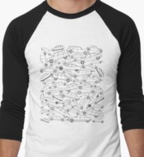 Citroen Classic Car Art Compilation Men's Baseball Âľ T-Shirt
