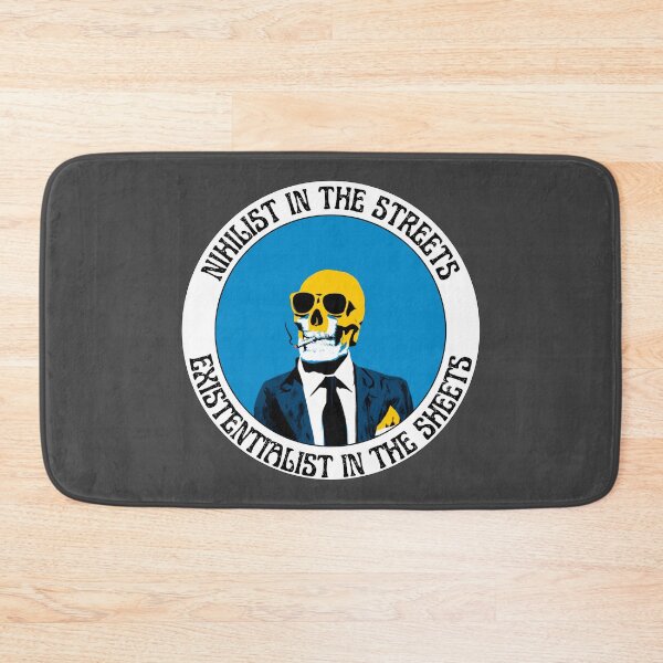 Artikelvorschau, Nihilist In The Streets, Existentialist In The Sheets Pop Art Skull entworfen und verkauft von PVSKI.