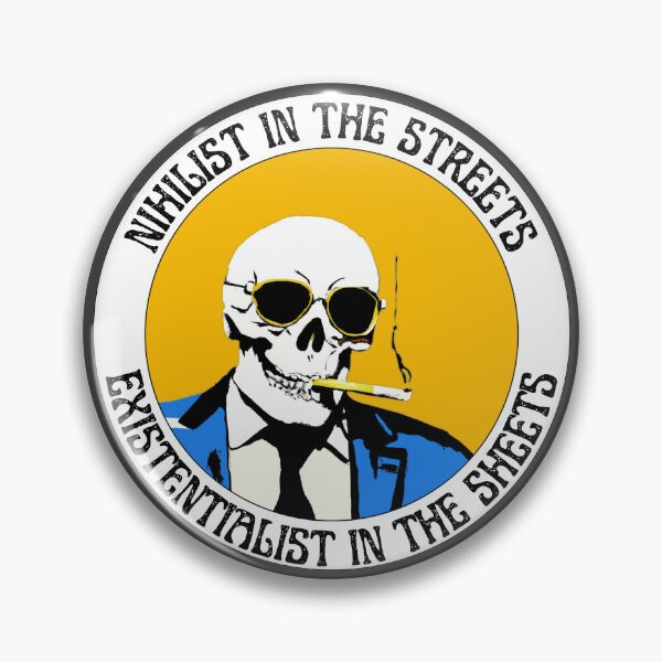 Aperçu de l'œuvre Nihilist In The Streets, Existentialist In The Sheets Pop Art Skull créée et vendue par PVSKI.