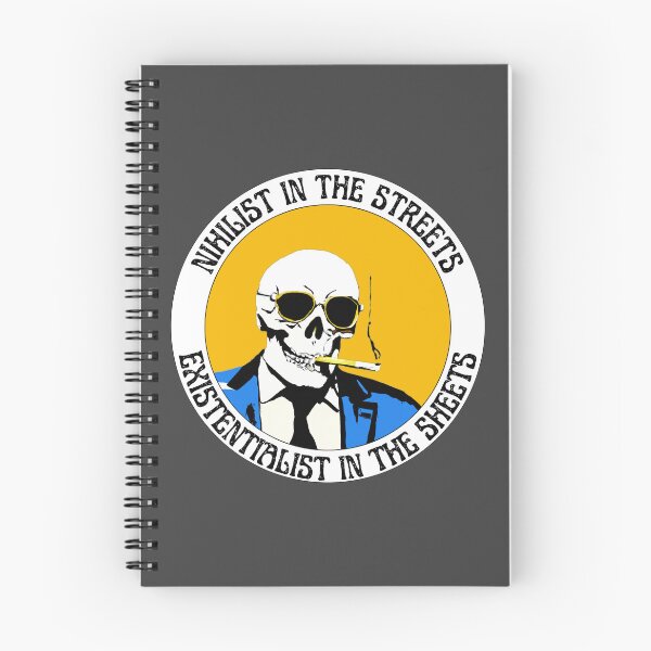 Aperçu de l'œuvre Nihilist In The Streets, Existentialist In The Sheets Pop Art Skull créée et vendue par PVSKI.