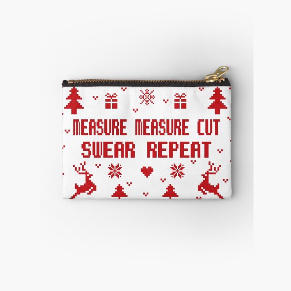 Item preview, Measure measure cut swear repeat, ugly lovely sweater red, funny woodworking, perfect for woodworkers, carpentry woodworker, repeat woodworking, forest worker designed and sold by SGS-.