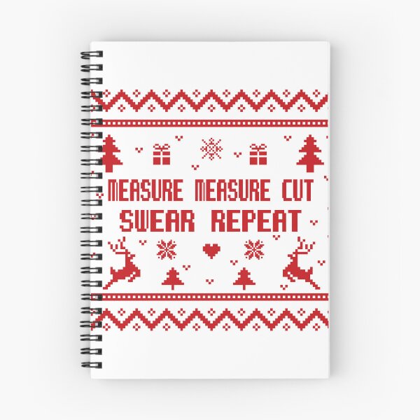 Item preview, Measure measure cut swear repeat, ugly lovely sweater red, funny woodworking, perfect for woodworkers, carpentry woodworker, repeat woodworking, forest worker designed and sold by SGS-.
