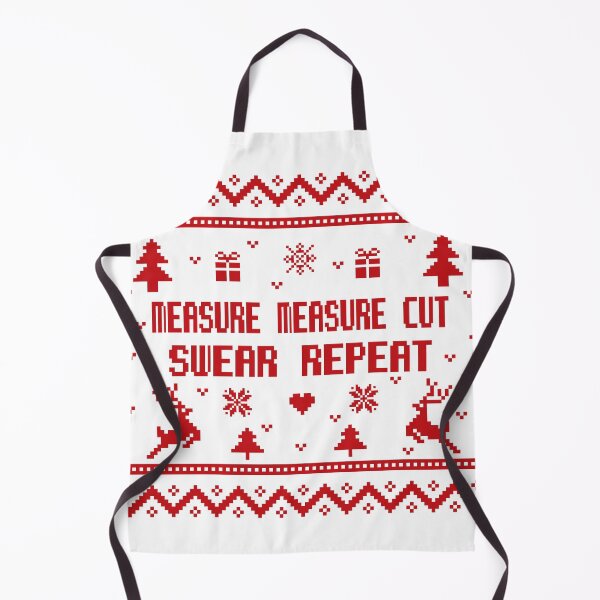 Item preview, Measure measure cut swear repeat, ugly lovely sweater red, funny woodworking, perfect for woodworkers, carpentry woodworker, repeat woodworking, forest worker designed and sold by SGS-.