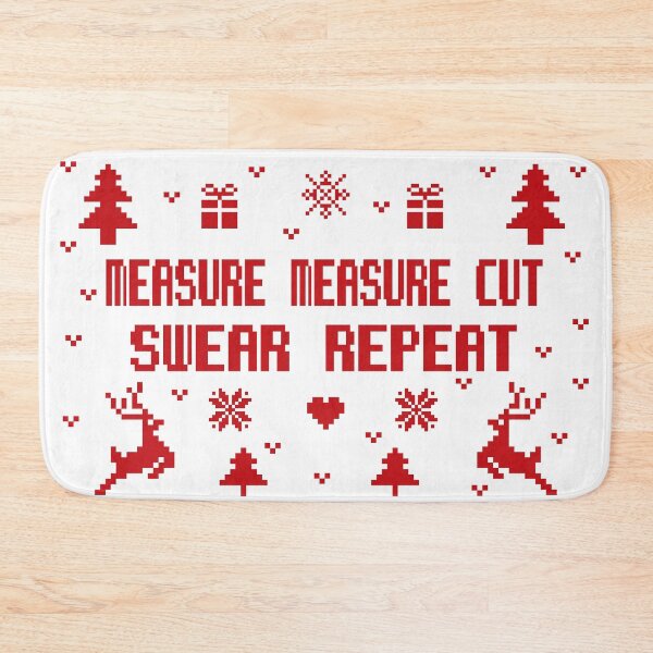 Item preview, Measure measure cut swear repeat, ugly lovely sweater red, funny woodworking, perfect for woodworkers, carpentry woodworker, repeat woodworking, forest worker designed and sold by SGS-.