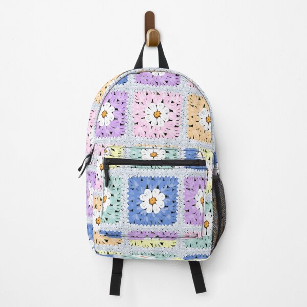 Item preview, Rainbow Daisy Granny Squares Faux Crochet designed and sold by tandre.