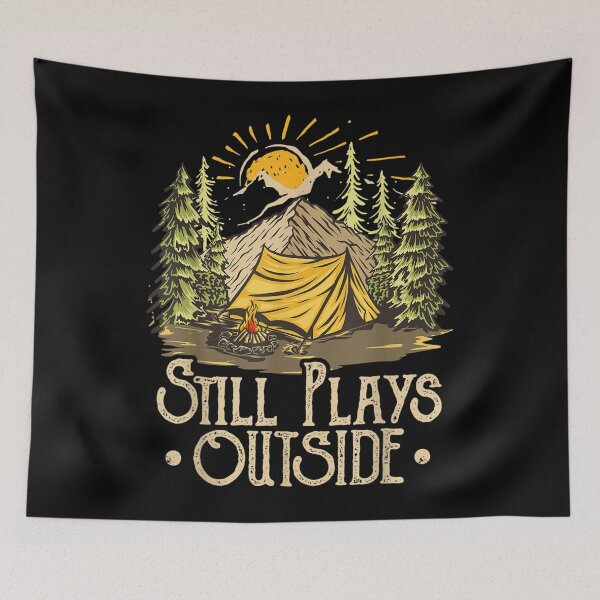 Item preview, Still Plays Outside Funny Vintage Camping Vintage  designed and sold by sarahbennetth.