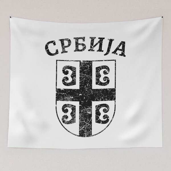 Item preview, Serbian coat of arms with Cyrillic script designed and sold by Mila1946.